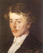 Leibl, Wilhelm Portrait of Wilhelm Trubner Sweden oil painting artist